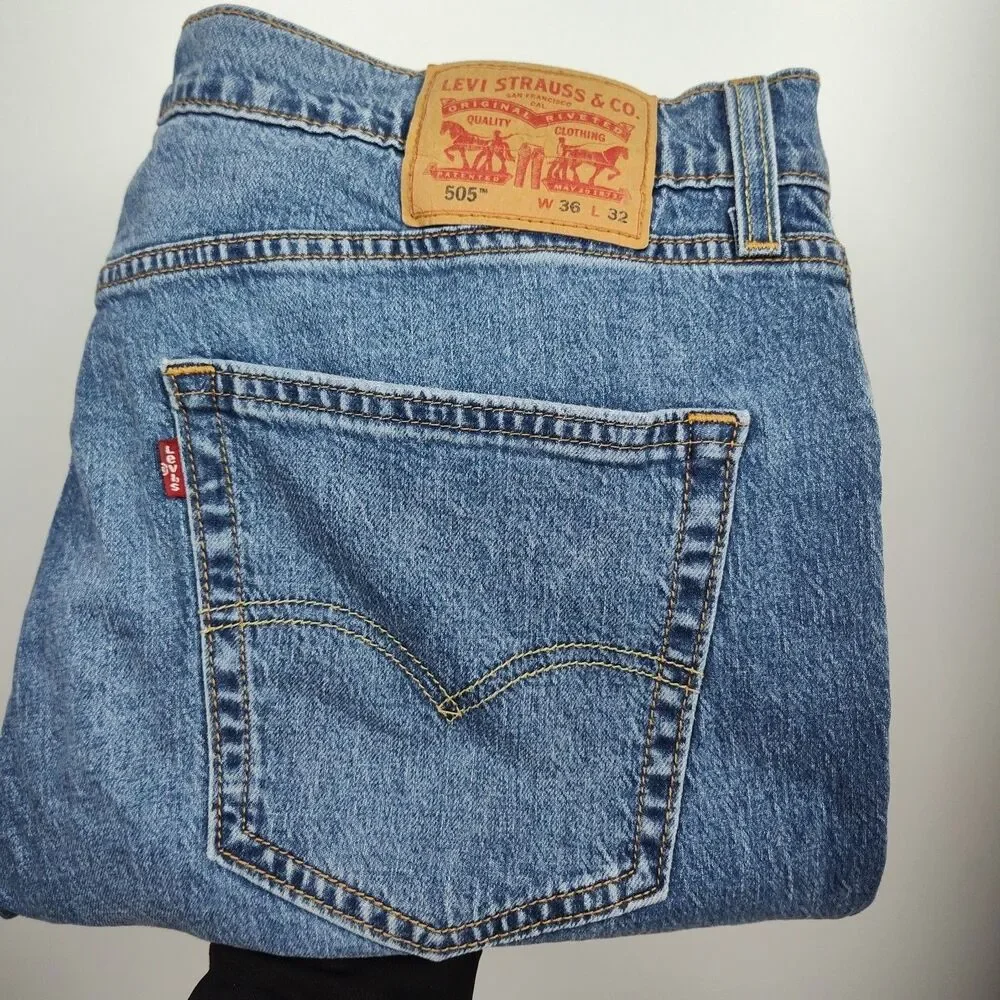 🔥🔥🔥Levis 505 jeans, Men's 36 x 32, straight‎ leg, blue VGC🔥🔥🔥